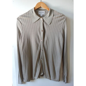 Emanuel Ungaro Sweater Womens Medium Button Up Long Sleeve Vintage 90s Top USA